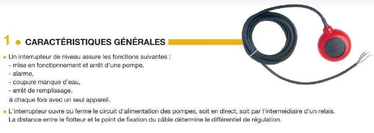 Régulateur niveau TM Red 5m