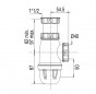 Verstelbare gootsteenafvoer 40x49, PVC 40 mm met afneembare kap