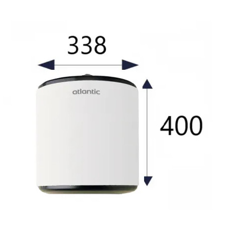 Scaldabagno compatto da 15L montato sul lavandino D.338 H400