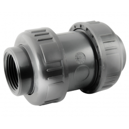 Spring check valve PVC pressure screw-in female 15x21, PN16 - CODITAL - Référence fabricant : 5005403001500