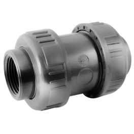 Spring-loaded check valve PVC pressure screw-in female 20x27, PN16 - CODITAL - Référence fabricant : 5005403002000