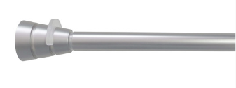 Between-wall curtain rod, press-fit, 80 to 125cm, brushed nickel.