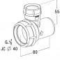 Anti-vacuum valve for kitchen sink, for 40 mm pipe, anti-siphon Anti-vacuum valve for kitchen sink, for 40 mm pipe, anti-siphon