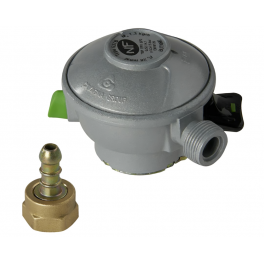 Butane regulator Quick-On NF connection diam 27 / M20x150 with nipple, 1.3kg/h - Favex - Référence fabricant : 6375708