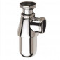 Spoelbak, messing verchroomd, PVC 40 mm, in hoogte verstelbaar