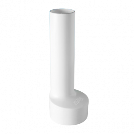 Tubo de rebose de polipropileno blanco, longitud 170 mm - Lira - Référence fabricant : 8.0000.24