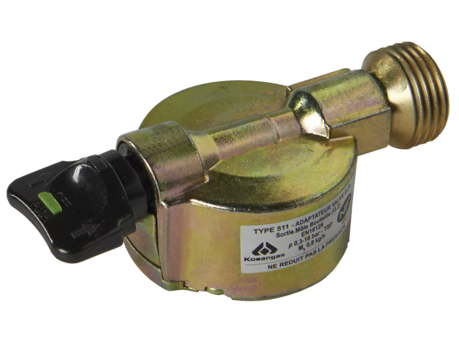 Adattatore per rubinetto gas per valvola di collegamento di diametro 20 mm