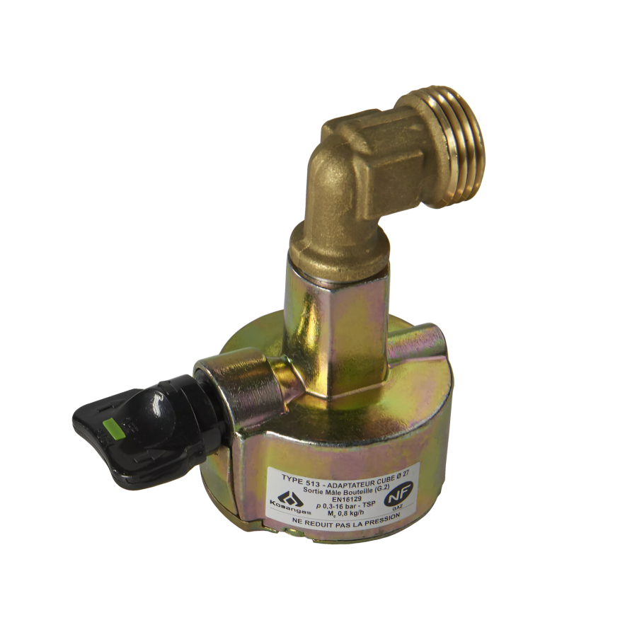 Robinet adaptateur bouteille gaz pour valve de connexion diamètre