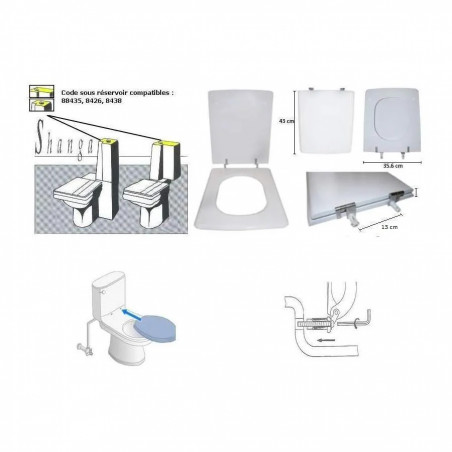 Abattant SHANGA Blanc SELLES