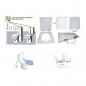 Copriwater Shanga bianco SELLES 43x35,6 cm, interasse 13 cm