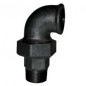 Conical union elbow, 12x17, male female black Conical union elbow, 12x17, male female black