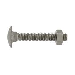 A2 stainless steel 6x40mm round head square neck bolt, 4 pcs. - Vynex - Référence fabricant : 403531