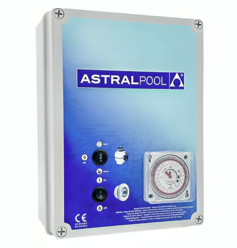 Coffret électrique pour filtration piscine et projecteur 300 W (4-6 A) , contrôle et éclairage piscine