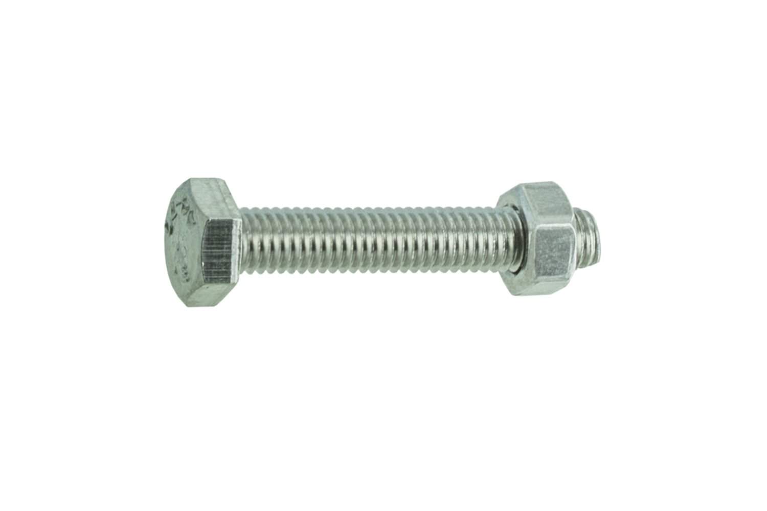 Hex head bolt stainless steel A4 8x40mm, 3 pieces.