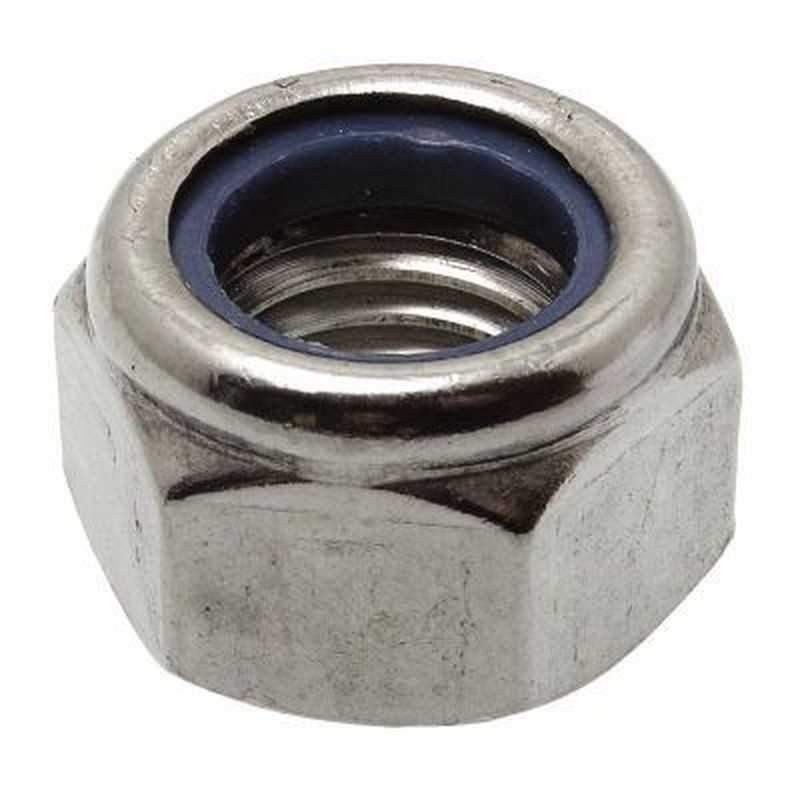 Hexagonal self-locking nut in stainless steel A4 diameter 5mm, 14 pcs.