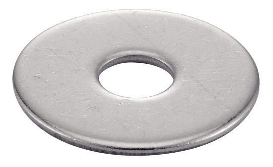 Arandela ancha de acero inoxidable A4 de 4 mm de diámetro, 53 piezas.