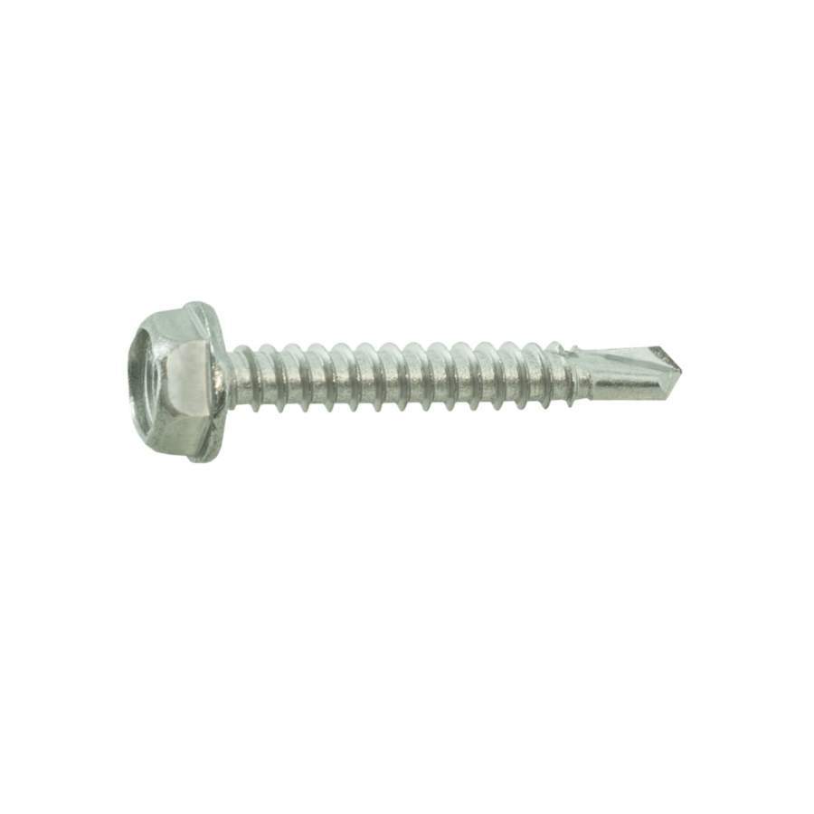 Self-drilling A4 stainless steel hex head sheet metal screws 6.3x90, 20 pcs.