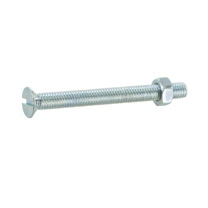 Zinc-plated steel countersunk head bolt 4x15mm, 19 pcs.