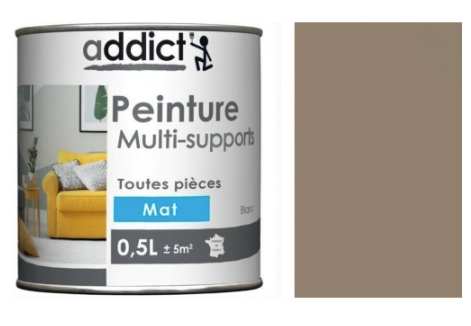 Multi-substrate acrylic paint, matte pebble, 0.5 liter.
