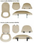Gelijkwaardige stoel GALA MARINA Bahamas beige, nerts, horizontale bevestiging