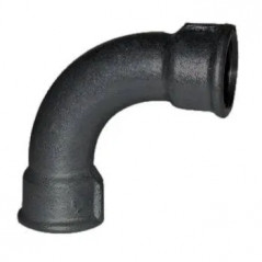 Coude malléable 90°, 66x76, mâle femelle noir grand rayon