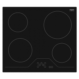 4-zone cerami hob with touch-sensitive controls, black. - Frionor - Référence fabricant : TVS64