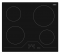 Placa vitrocerámica de 4 zonas con mandos táctiles, negra. - Frionor - Référence fabricant : NODTATVS64