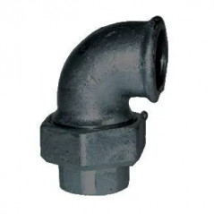 Coude union conique, 33x42, femelle noir