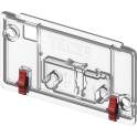 Transparent cover plate with latches for TECE support frame