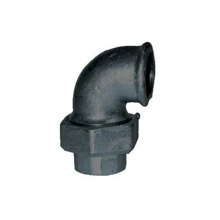 Coude union conique, 66x76, femelle noir