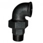 Conical union elbow, 20x27, male female black Conical union elbow, 20x27, male female black