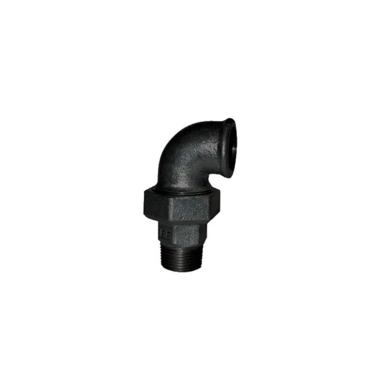 Coude union conique, 50x60, mâle femelle noir Coude union conique, 50x60, mâle femelle noir
