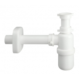 Flaschensiphon weiß, für Spülbecken Abfluss 40x49 - Lira - Référence fabricant : 1133.054