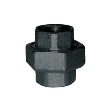 Unione dritta conica, 66x76, doppia femmina nera