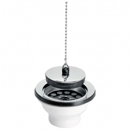 Stoneware sink drain PVC with plug - 0204004 - NICOLL - Référence fabricant : 560