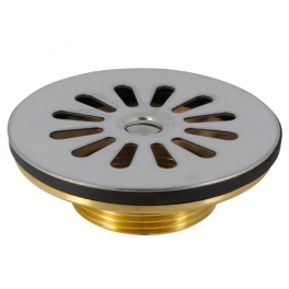 Brass drain for stoneware sink with grid 0501004 - NICOLL - Référence fabricant : 1151