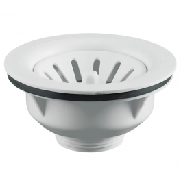  Valentin manual basket strainer without overflow (H55) white - Valentin - Référence fabricant : 390100.142.00