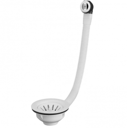  Valentin manual basket strainer with overflow (H55) white - Valentin - Référence fabricant : 391100.142.00