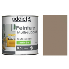 Multi-substrate acrylic paint, satin pebble, 0.5 liter. - Addict' Peinture - Référence fabricant : ADD113474