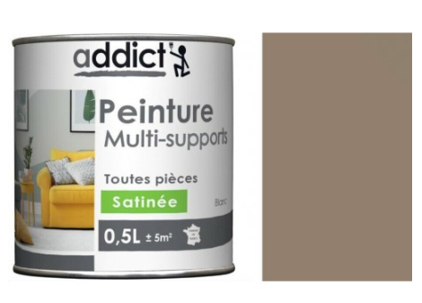 Multi-substrate acrylic paint, satin pebble, 0.5 liter.