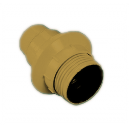 E14 gold threaded socket, with ring, diameter 10, 6W, 2A, 250V - Electraline - Référence fabricant : 70134