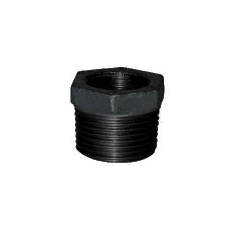 Reduzierter Nippel 33x42 / 26x34, männlich weiblich schwarz