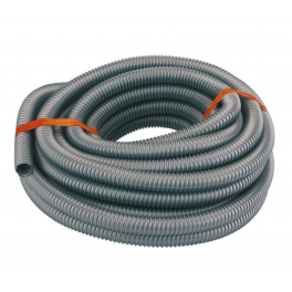 Grey PVC reinforced hose, diameter 38mm - 20M coil. - Valentin - Référence fabricant : 81060009300