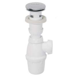 Washbasin drain with overflow, quick-clac valve and siphon. - WIRQUIN - Référence fabricant : 30723121