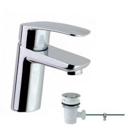 New fly" basin mixer, 151mm high, with pop-up waste. - Ramon Soler - Référence fabricant : 570112VA9065