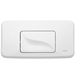 Plaque de commande murale GALA blanche pour WC encastré, simple volume - Schwab - Référence fabricant : 530-5280 - 223792