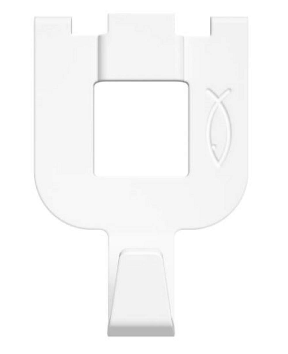 Fast & Fix wall hook, white, blister pack of 8 pieces