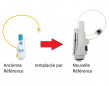 Flush mechanism with cable for concealed cistern WC SAS, NICOLL 3v