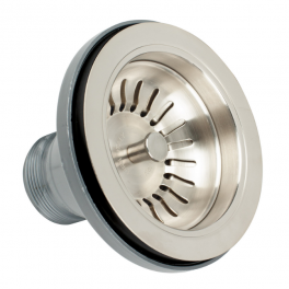 Bond with basket for sink gr. diameter 86 for hole diameter 60 mm, nickel satin finish - - Référence fabricant : 2054.008