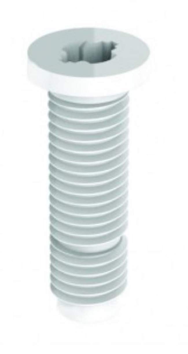 Tornillo M12 de PVC blanco para fijación central de desagüe de fregadero Valentin, paquete de 2